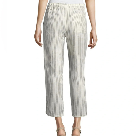 Theory
Thorina Narrow Striped Linen Pants, White - Picture 2 of 6